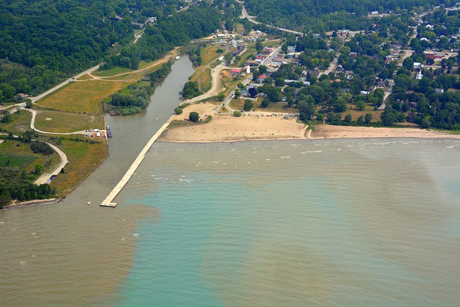 Port Elgin ON - Aerial View of Port Elgin in Ontario